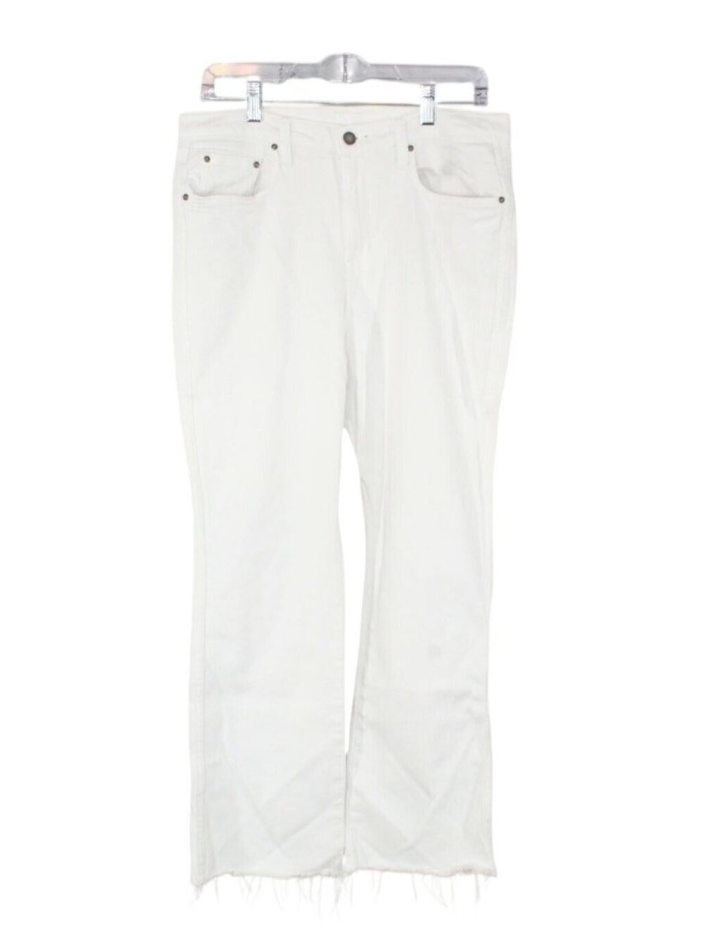 LL Bean Everyday Stretch Jeans High Rise Mini Bootcut White Size 12